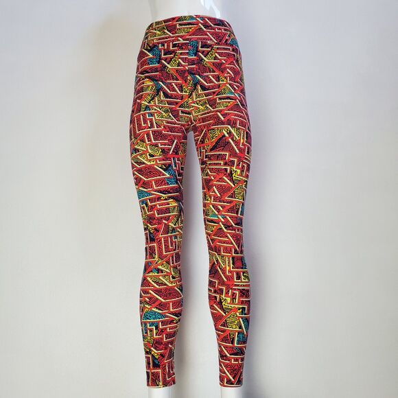 NEW LuLaRoe Pink Geometric Leggings - Picture 2 of 8